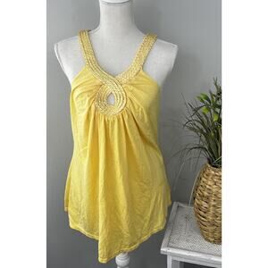 Women’s Debbie Miller For RIGO Detailed Back Yellow Cami/Tank Size L